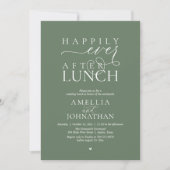 Happily Ever After Lunch Moderne Trouwvlucht Kaart (Voorkant)