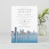 Happily Ever After Miami Wedding Kaart (Staand voorkant)