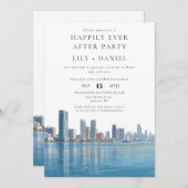Happily Ever After Miami Wedding Kaart (Voorkant / Achterkant)