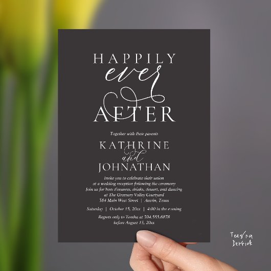 Happily Ever After, Modern Wedding Reception Kaart