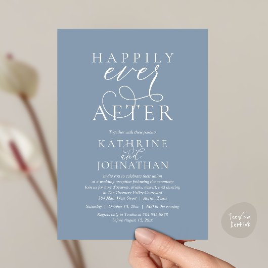 Happily Ever After, Modern Wedding Reception Kaart