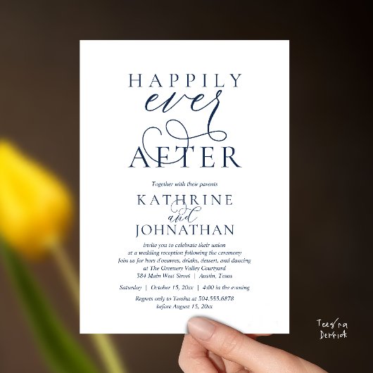 Happily Ever After, Modern Wedding Reception Kaart