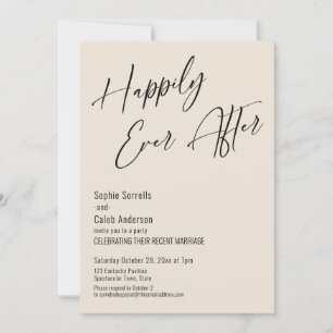 Happily Ever After Moderne Elegante Crème Kaart