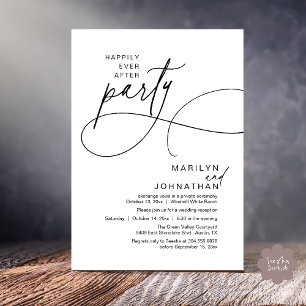Happily Ever After Moderne Elegante Trouwdiner Kaart