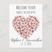 Happily Ever After Party 3D flowers wedding Uitnodiging Briefkaart (Voorkant)