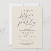 Happily Ever After Party, Modern Classy Wedding Kaart (Voorkant)