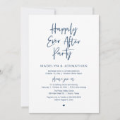 Happily Ever After Party, Modern Wedding Dinner Kaart (Voorkant)