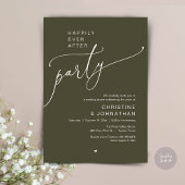 "Happily Ever After Party" Modern Wedding Dinner Kaart