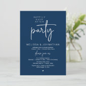 Happily Ever After Party, Modern Wedding Reception Kaart (Staand voorkant)