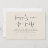 Happily Ever After Party Modern Wedding Reception Kaart (Voorkant)
