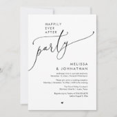 Happily Ever After Party Modern Wedding Reception Kaart (Voorkant)