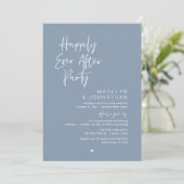 Happily Ever After Party, Modern Wedding Reception Kaart (Staand voorkant)