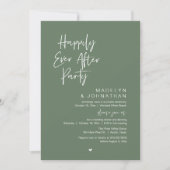 Happily Ever After Party, Modern Wedding Reception Kaart (Voorkant)