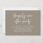  Happily Ever After Party Modern Wedding Reception Kaart (Voorkant)