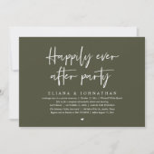  Happily Ever After Party Modern Wedding Reception Kaart (Voorkant)