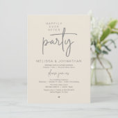 Happily Ever After Party, Modern Wedding Reception Kaart (Staand voorkant)