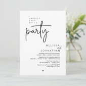 Happily Ever After Party, Modern Wedding Reception Kaart (Staand voorkant)