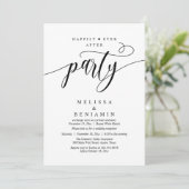 Happily Ever After Party, Reception Modern Minimal Kaart (Staand voorkant)
