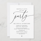 Happily Ever After Party Romance Wedding Reception Kaart (Voorkant)