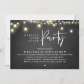 Happily Ever After Party, Rustic String Lights Kaart (Voorkant)