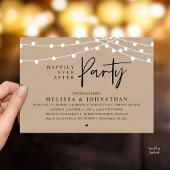 Happily Ever After Party, Rustic String Lights Kaart