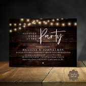 Happily Ever After Party, Rustic String Lights Kaart