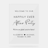 Happily Ever After Party Wedding Reception Welcome Acryl Bord (Voorkant)