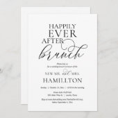 Happily Ever After Post-huwelijks Brunch Kaart (Voorkant / Achterkant)