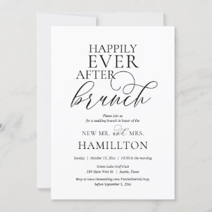 Happily Ever After Post-huwelijks Brunch Kaart