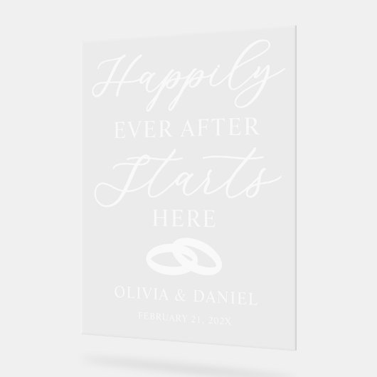 Happily Ever After Starts Here Custom Wedding (Angle)