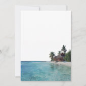 Happily Ever After Tropical Beach Wedding Kaart (Achterkant)