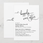 Happily Ever After Typografie, Alleen Ontvangst Kaart (Voorkant / Achterkant)