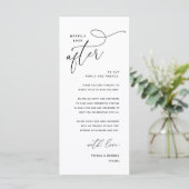 Happily Ever After Wedding Dinner Thank You Card Programma (Staand voorkant)