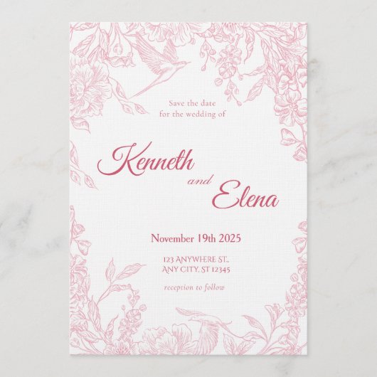 Happily Ever After Wedding Invitation (Devant)