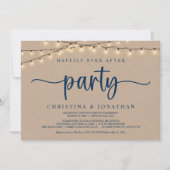 Happily Ever After Wedding Party, String Lights Kaart (Voorkant)