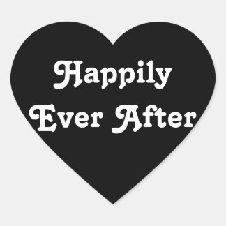 Happily ever - Eenvoudig hart voor bruiloft recept Hart Sticker