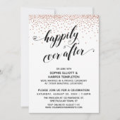 Happily Ever Ever Hearts Script Koper Confetti Kaart (Voorkant)