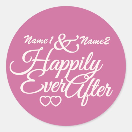 Happily Ever Na aangepaste stickers (Voorkant)