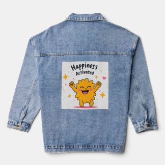 Happiness Activated - Schattige Doodle Joy-persona Denim Jacket