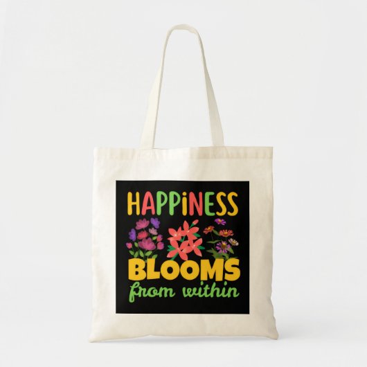 Happiness Blooms From Within Happiness Spring Tote Bag (Voorkant)