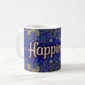 Happiness Coffee Mug – Vibrant Mandala-Style  (Devant gauche)