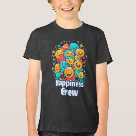 Happiness Crew - Schattige Smiley Squad Jeugd T-sh Tri-Blend Shirt