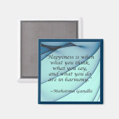 Happiness Harmony Gandhi Citation Magnet (Recto/Verso)