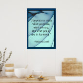 Happiness Harmony Gandhi Citation Poster (Cuisine)