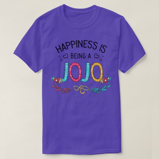 Happiness is Being A Jojo Wildflower Valentijns M T-shirt (Design voorkant)