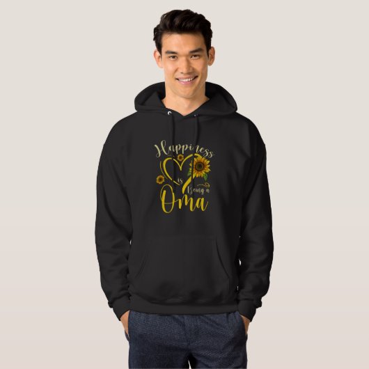 Happiness Is Being A Oma Sunflower Mother's Day Wo Hoodie (Voorkant volledig)