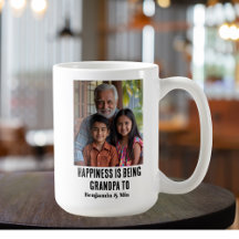 Happiness is Being Grandpa to Name Family Photo 