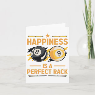 Happiness is een perfecte rack biljart game lover  kaart