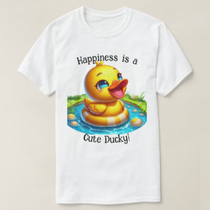 Happiness is een Schattige Ducky T-shirt (1)