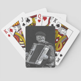 Happiness is Paris, muzikant zwart-wit kunst Pokerkaarten